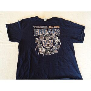 Vintage Auburn Tigers Mens All Time Greats T Shirt Size 2XL SEC Football Cam Bo